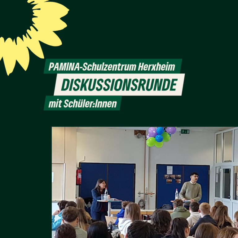 Diskussionsrunde am PAMINA Schulzentrum in Herxheim am 20.11.